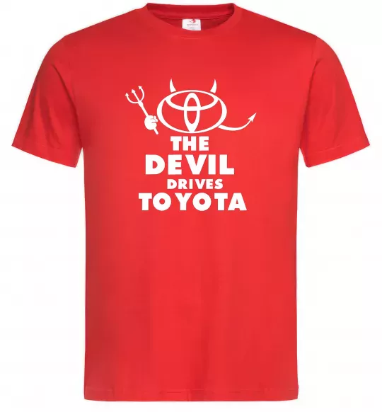 Чоловіча футболка The devil drives toyota Червоний фото