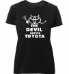 Жіноча преміум футболка The devil drives toyota Чорний фото