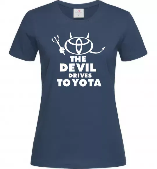 Жіноча футболка The devil drives toyota Темно-синій фото