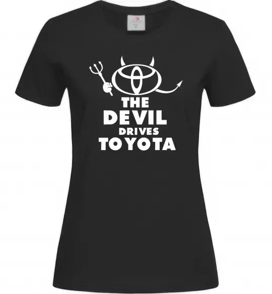 Жіноча футболка The devil drives toyota Чорний фото