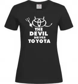 Женская футболка The devil drives toyota Черный фото