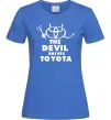 Жіноча футболка The devil drives toyota Яскраво-синій Жіноча футболка The devil drives toyota Яскраво-синій фото
