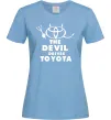 Жіноча футболка The devil drives toyota Блакитний Жіноча футболка The devil drives toyota Блакитний фото