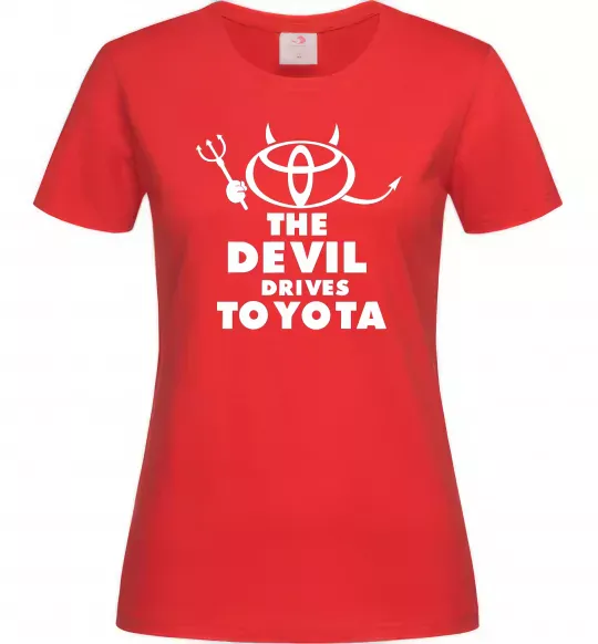 Жіноча футболка The devil drives toyota Червоний фото