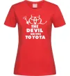 Жіноча футболка The devil drives toyota Червоний Жіноча футболка The devil drives toyota Червоний фото