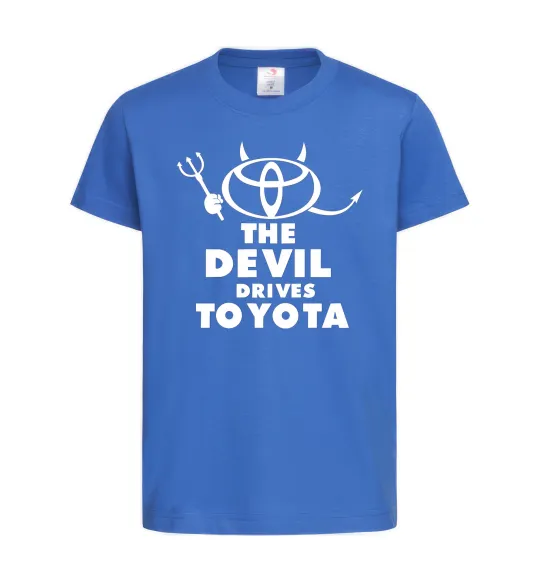 Детская футболка The devil drives toyota Ярко-синий фото