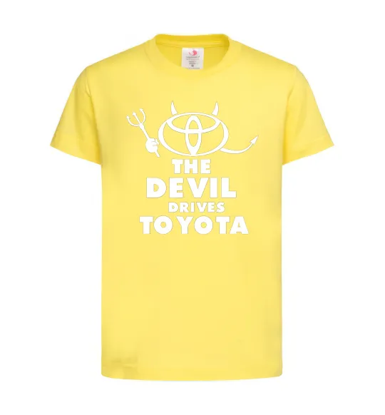 Детская футболка The devil drives toyota Лимонный фото