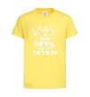 Детская футболка The devil drives toyota Лимонный фото
