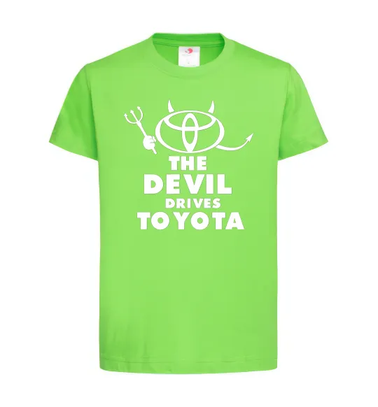 Детская футболка The devil drives toyota Лаймовый фото