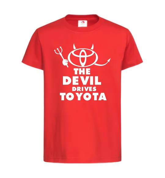 Детская футболка The devil drives toyota Красный фото