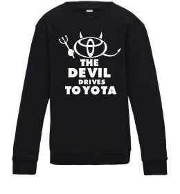 Детский Свитшот The devil drives toyota
