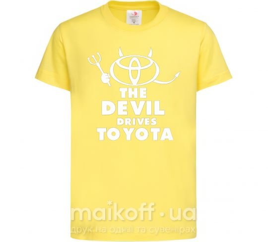 Детская футболка The devil drives toyota Лимонный фото