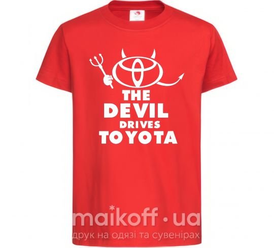 Дитяча футболка The devil drives toyota Червоний фото