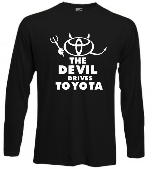 Лонгслів The devil drives toyota Чорний фото