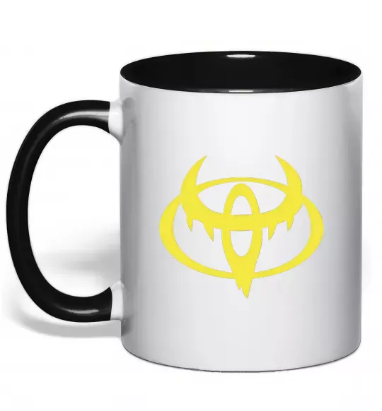 Чашка с цветной ручкой Evil toyota Черный фото