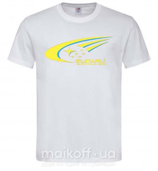 Мужская футболка Subaru world rally team Белый фото