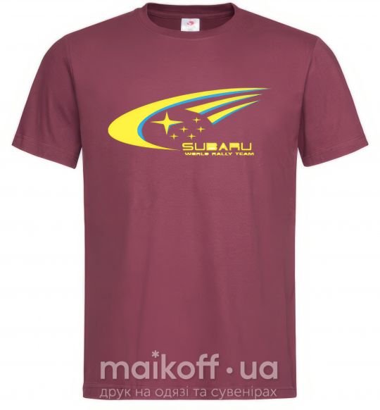 Мужская футболка Subaru world rally team Бордовый фото