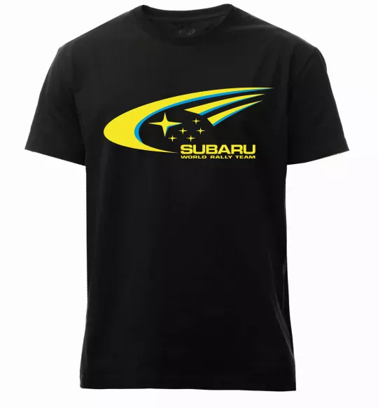 Мужская премиум футболка Subaru world rally team Черный фото