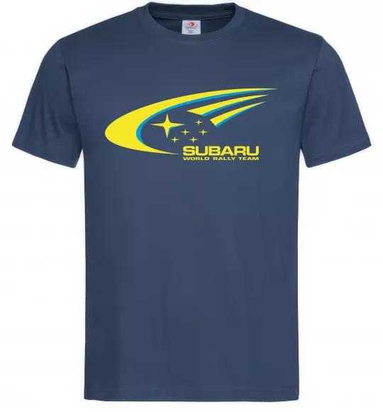 Мужская футболка Subaru world rally team Темно-синий фото