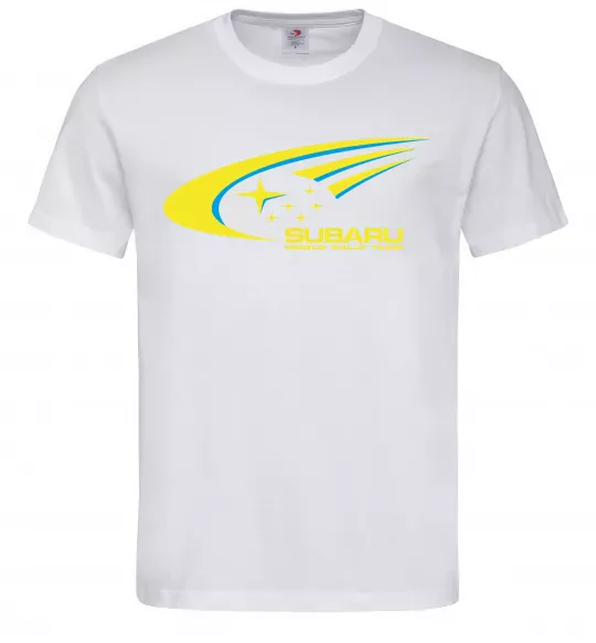 Мужская футболка Subaru world rally team Белый фото