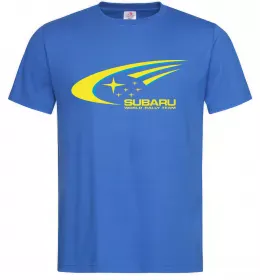 Чоловіча футболка Subaru world rally team Яскраво-синій фото