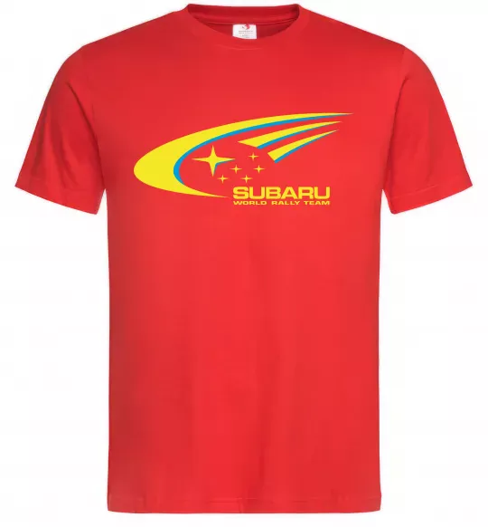 Мужская футболка Subaru world rally team Красный фото