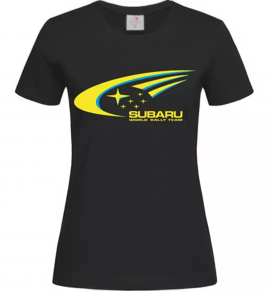 Женская футболка Subaru world rally team Черный фото