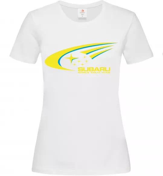 Женская футболка Subaru world rally team Белый фото