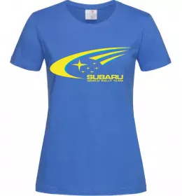Женская футболка Subaru world rally team Ярко-синий фото