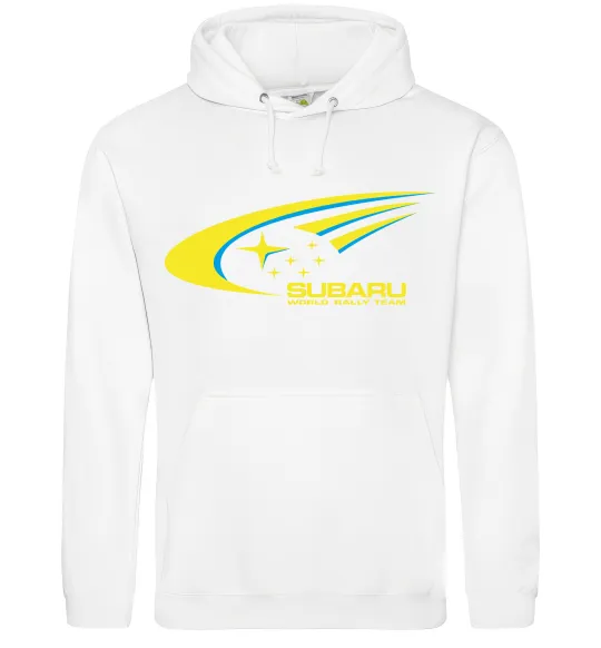 Женская толстовка (худи) Subaru world rally team Белый фото