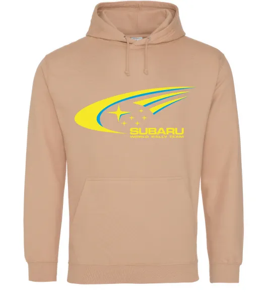 Женская толстовка (худи) Subaru world rally team Песочный фото