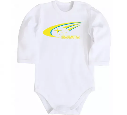 Детский боди Subaru world rally team Белый фото