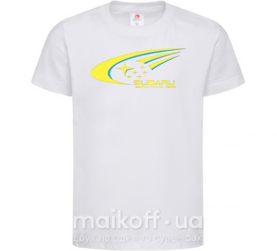 Детская футболка Subaru world rally team Белый фото