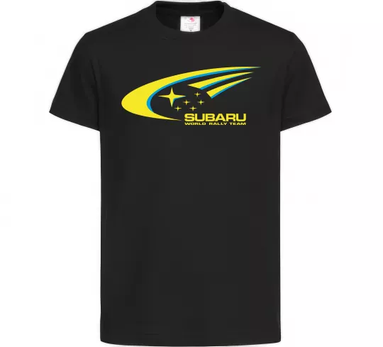 Детская футболка Subaru world rally team Черный фото