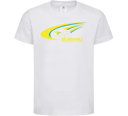 Детская футболка Subaru world rally team Белый фото
