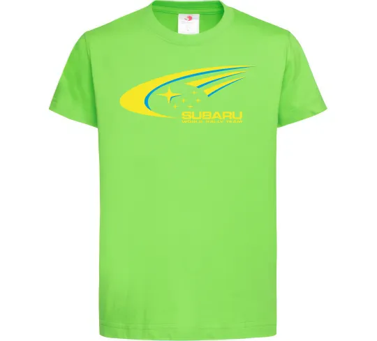 Детская футболка Subaru world rally team Лаймовый фото