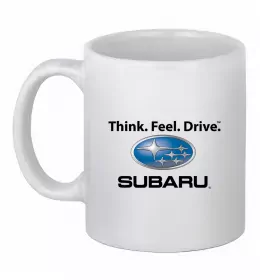 Чашка керамическая I <3 Subaru Белый фото