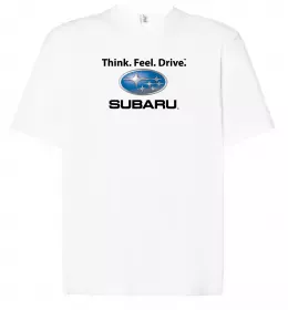 Футболка Оверсайз I Love Subaru Белый фото