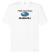 Футболка Оверсайз Think feel drive Subaru Белый фото
