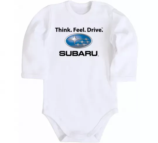 Дитячий бодік Think feel drive Subaru Білий фото