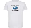 Детская футболка Think feel drive Subaru Белый фото