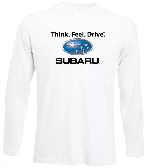 Лонгслив Think feel drive Subaru Белый фото