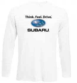 Лонгслив Subaru one love Белый фото