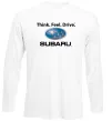 Лонгслив Think feel drive Subaru Белый Лонгслив Think feel drive Subaru Белый фото