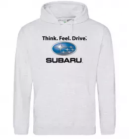 Мужская толстовка (худи) I <3 Subaru Черный фото