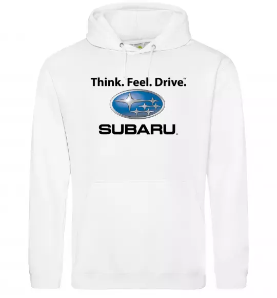 Жіноча толстовка (худі) Think feel drive Subaru Білий фото