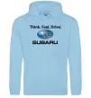 Жіноча толстовка (худі) Think feel drive Subaru Блакитний фото