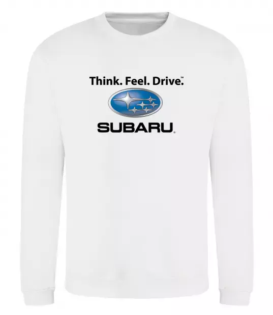 Світшот Think feel drive Subaru Білий фото