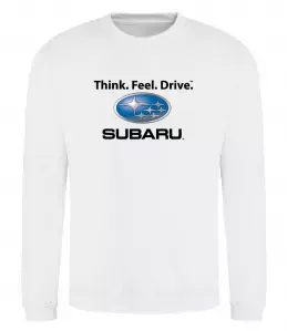 Світшот Think feel drive Subaru Білий фото