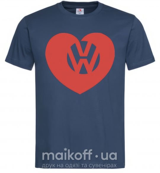 Мужская футболка Love W Темно-синий фото